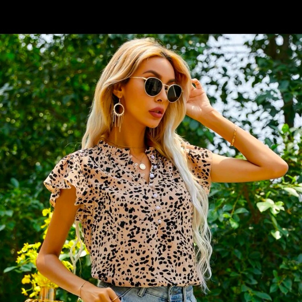 Animal print blouse